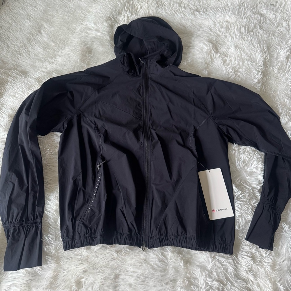 lululemon athletica Translucent Hooded Running Jacket Black